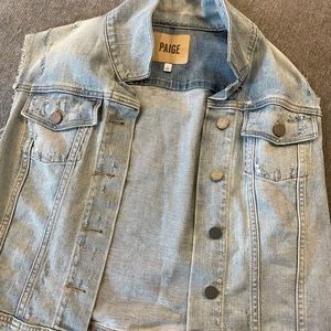 Paige denim jean vest size L